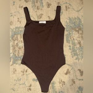 Brown Aritzia bodysuit